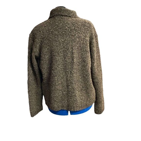CAROLYN TAYLOR Essential VINTAGE ForBy Design Women’s Zipper Sweater Brown Large - Picture 2 of 10